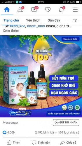 Co mom nào đa su dung sản phẩm cinamom gold cho trẻ sơ sinh chua ạ.cho e xin ý kiến vs ạ