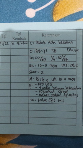 arti keterangan P apa ya bun