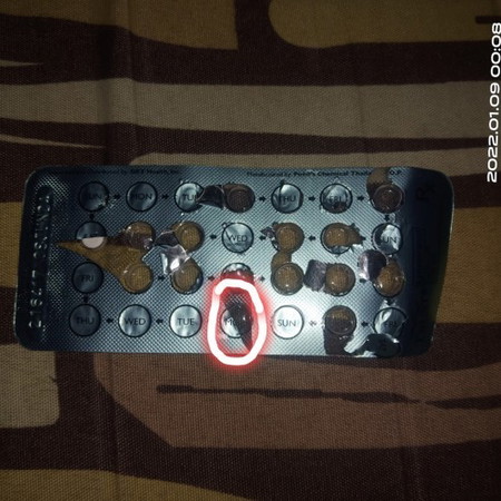 Daphne pills: 1 pill was lost