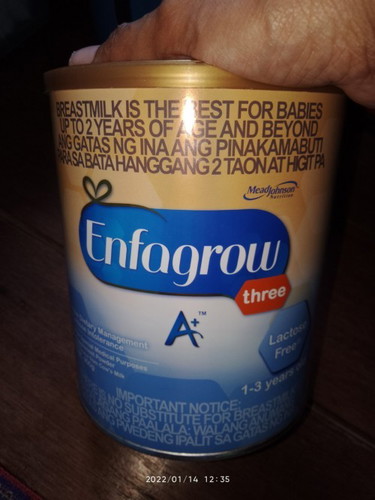 ENFAGROW LACTOSE FREE