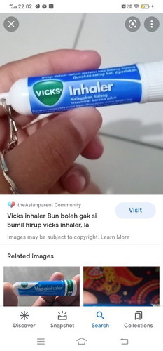 Inhaler Vick utk melegakan pernafasan hidung yang tersumbat