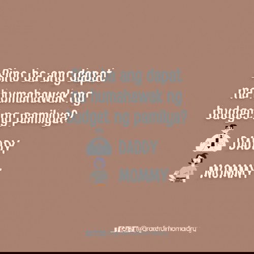 Sino ang dapat himawak ng budget ng pamilya?