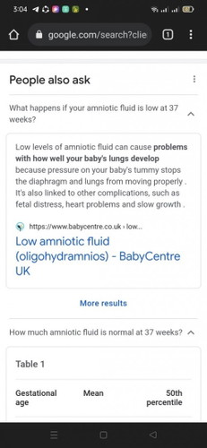 Low amniotic fluid