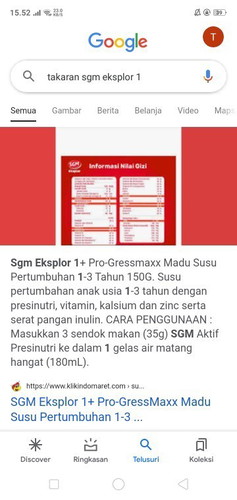 Takaran SGM eksplor 1+