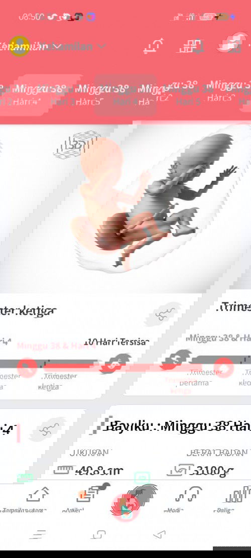 39 week belum ada gelombang cinta
