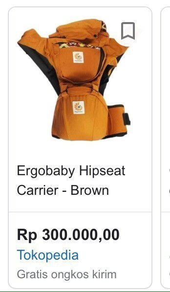 Jual hipseat ergobaby coklat