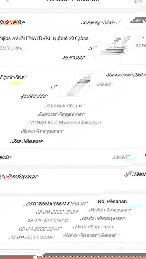 Preloved botol comotomo