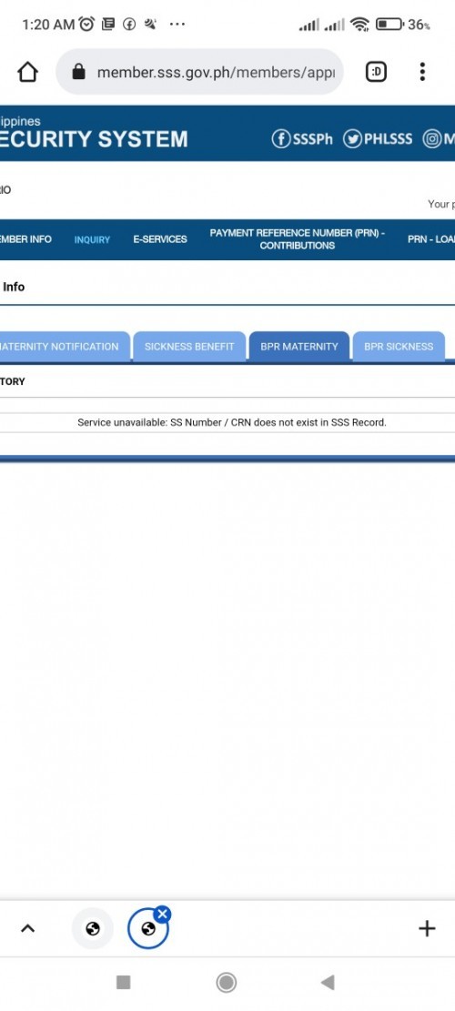 SSS/CRN does not exist on SSS Record
