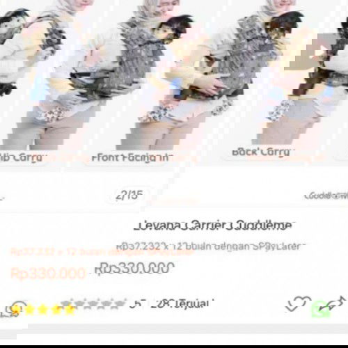 Jual gendongan levana carier cuddleme