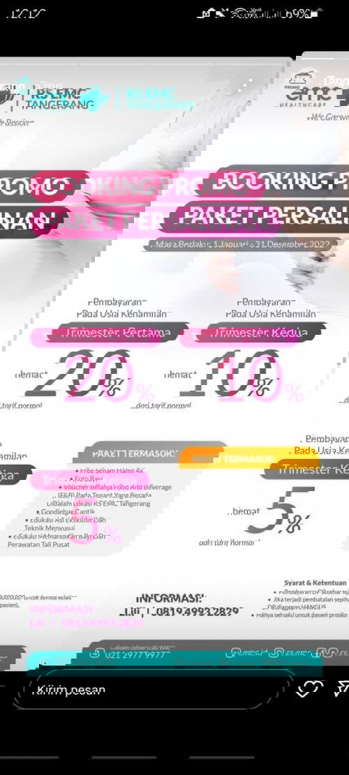 Promo Paket Melahirkan di RS EMC Tangerang