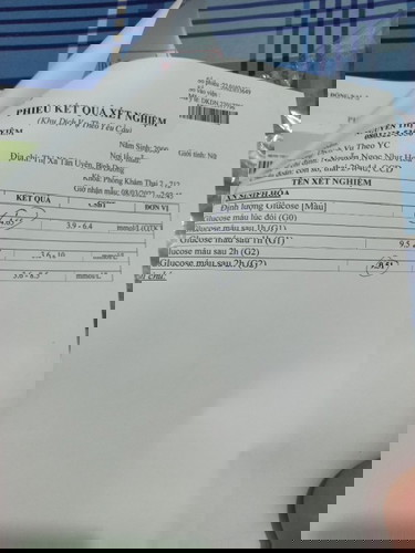 Mn cho e hỏi test đường thai kì như vạy là có cao ko ạ. chỉ nge bs dặn ko ăn ngọt vs lại an it cơm