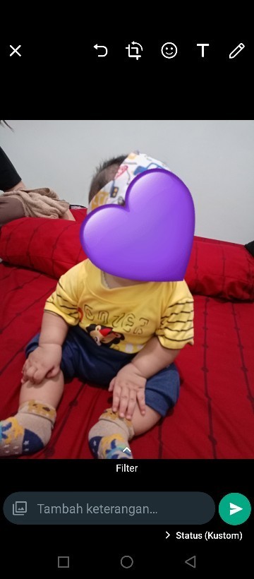 Bayi 4 bulan duduk