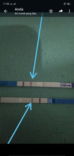 🙄🙄Apah ini tandanya hamil soalnya garisnya kurang jelas🙄 kabar bahagia kach ini bun