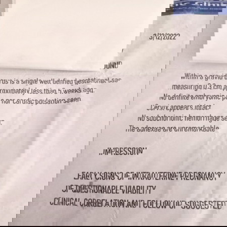 EARLY SIGNS OF INTRAUTERINE PREGNANCY