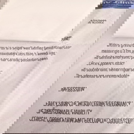 Intrauterine pregnancy