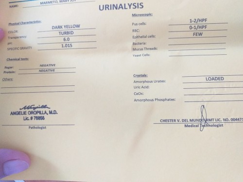 Urinalysis Result
