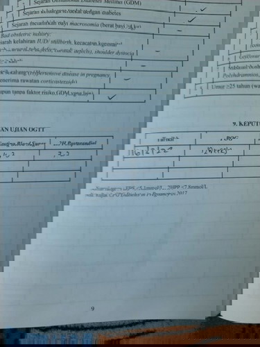 Result ujian OGTT last week..