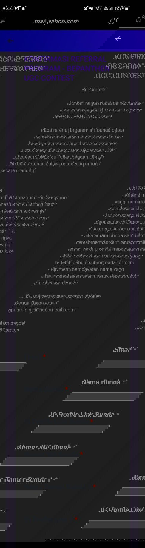 JOB BEPANTHEN UGC CONTEST