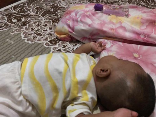 Leher anak 3 bulanan