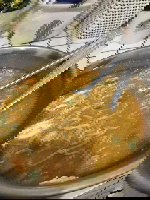 Finally makan mie instan