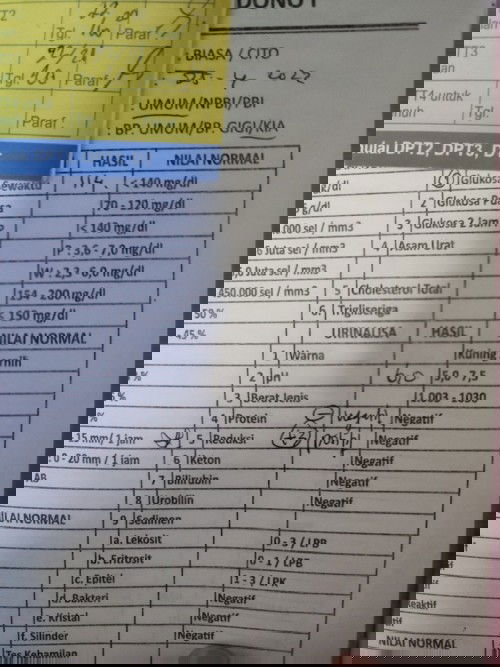 Reduksi positif 3 dicek gula masih normal