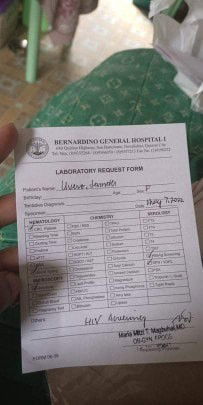 Laboratory for 3months preggy