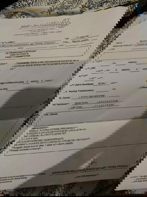 misdiagnosed blighted ovum