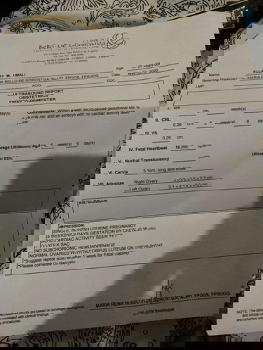 misdiagnosed blighted ovum