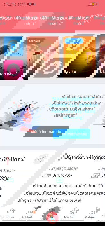 lewat HPL & belum ada ciri mau melahirkan