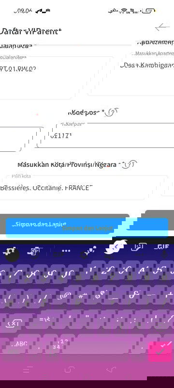 Permasalahan pendaftaran VIParent