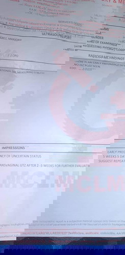 TransVaginal Ultrasound Result 5 weeks & 5Days