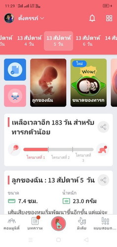 ขอถามหน่อยค่ะเราจะรุ้สึกว่าลูกถีบตอนช่วงไหนค่ะ