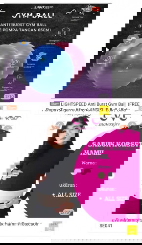 Penunjang kehamilan (gymball/korset hamil)?