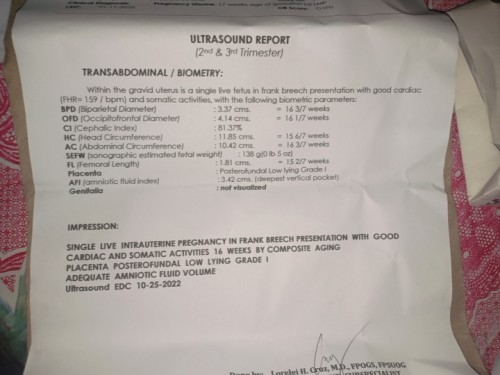 Magbabago pa po Kaya pwesto ni baby? Suhi daw po e. 2nd ultrasound ko na at Ito result.