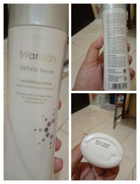 Wardah white secret exfoloating lotion