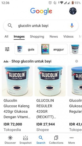 glucolin glukosa untuk anak 1 tahun