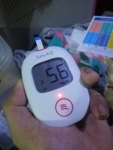 Glucometer result.