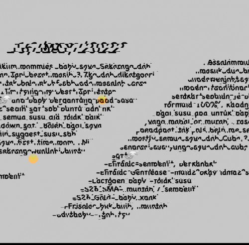 Susu formula tak serasi😔😔