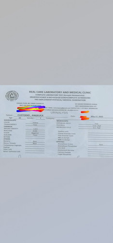Urinalysis Results