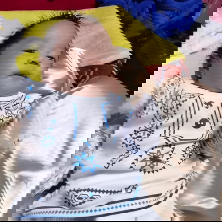 Green pa rin ang poop nia😔