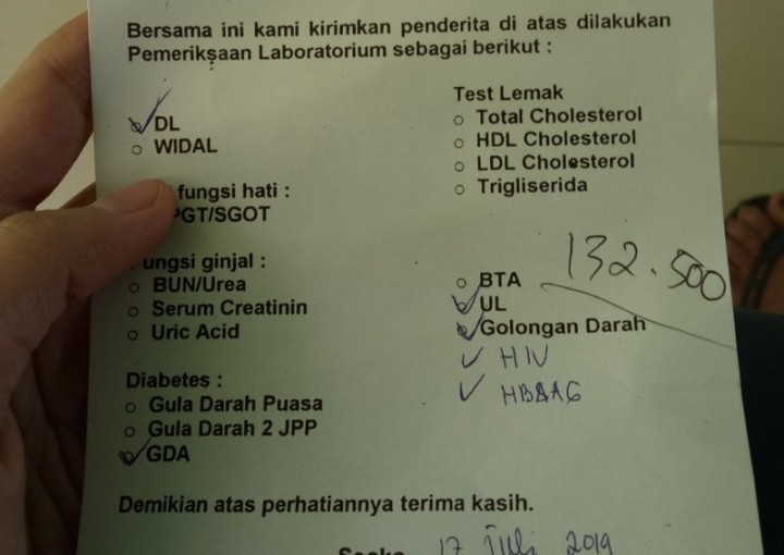 Share Biaya Tes ANC Terpadu di Puskesmas Saya mau share biay