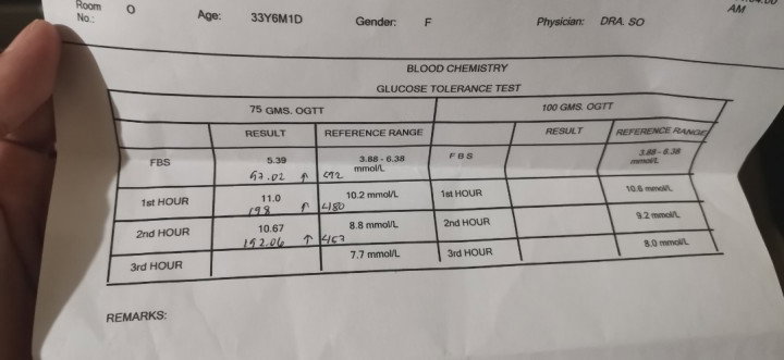 Normal po ba to OGTT RESULT KO? need help TIA.
