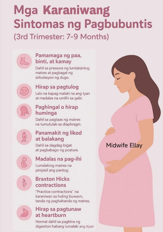 Third Trimester Mga karaniwang sintomas ng pagbubuntis sa pa