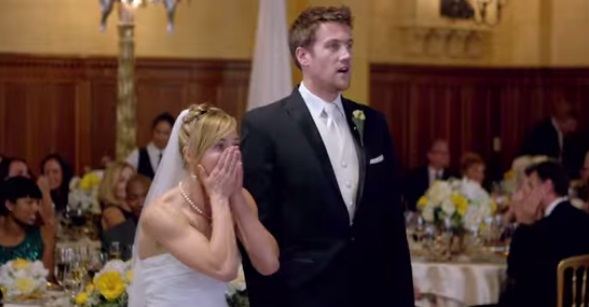 Guess who surprised these newly weds at their reception!