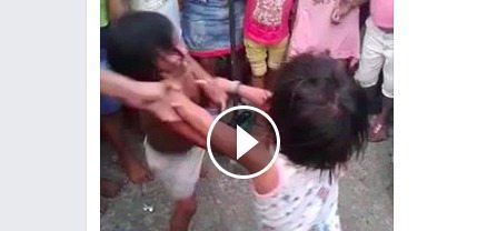 Mother allows her daughter to get beat up by another child