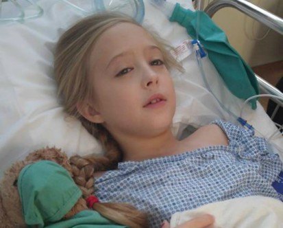 She's only 8 years old and she has breast cancer