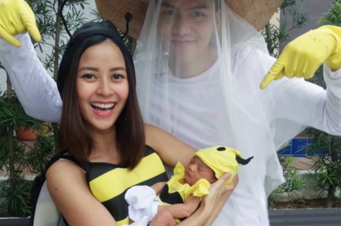 Buzzy first month for JC, Bianca and baby Lucia Gonzalez Intal