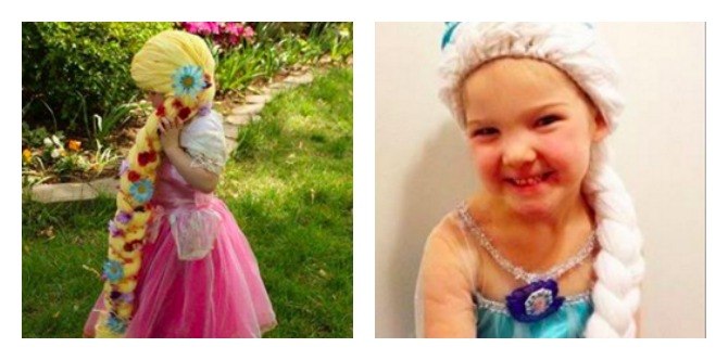 Mom creates Disney princess wigs for little girls with cancer