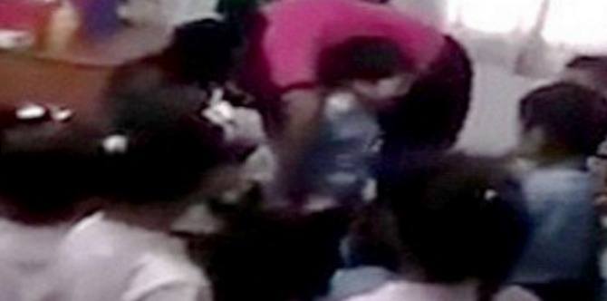 Watch: Shocking footage of teacher punishing student using an injection needle
