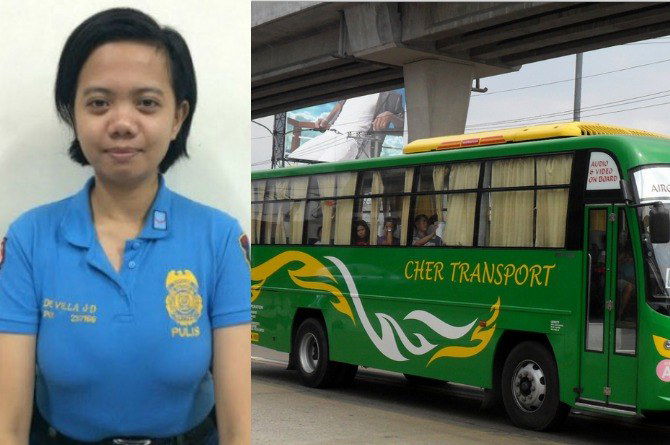 Brave Policewoman stops robbery attempt aboard a bus along EDSA